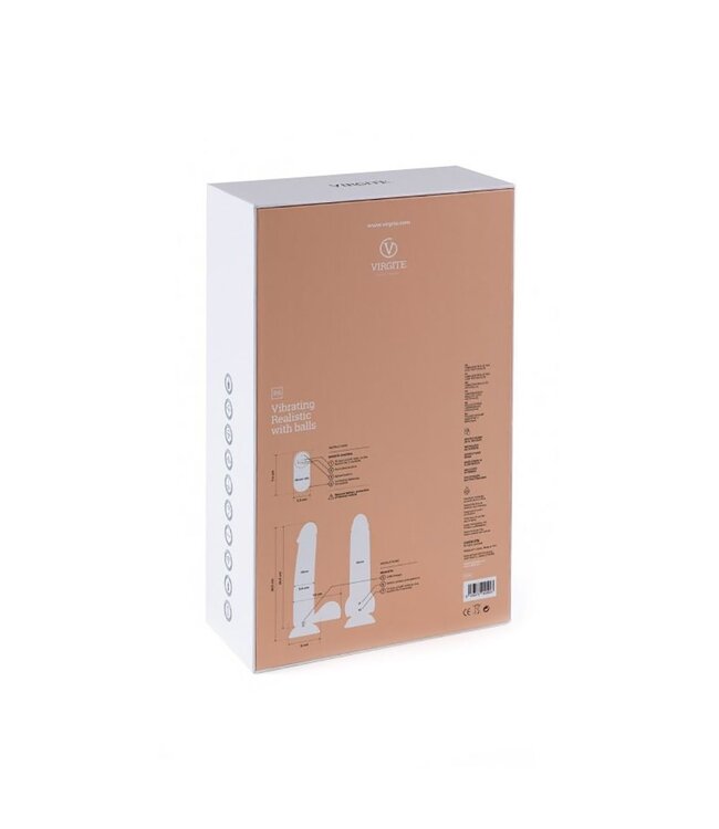 Virgite Virgite Realistic Vibrator R6 USB Oplaadbaar Met Afstandsbediening 24,5 cm