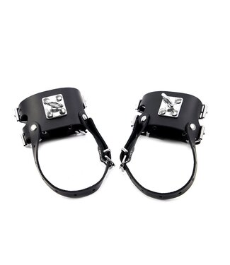 Genuine Leather Ankle Cuffs with Heavy-Duty O-Ring & Adjustable Straps