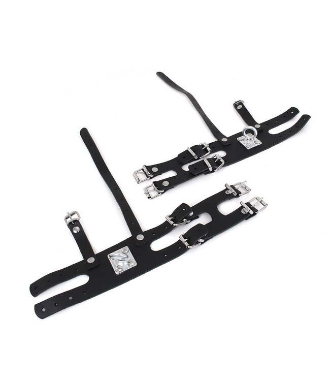 Genuine Leather Ankle Cuffs with Heavy-Duty O-Ring & Adjustable Straps