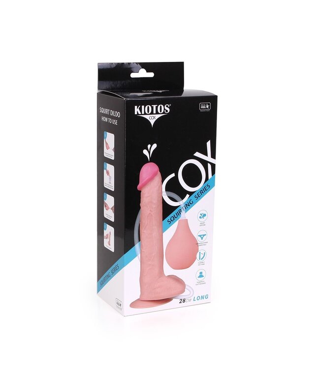 Kiotos COX Cox Realistische Spuitende Dildo 28 cm Met Zuignap Voor Handsfree Gebruik