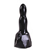 Dark Crystal Double Bubble Dildo 25 cm – Dark Crystal Black, flexibel & wasserdicht