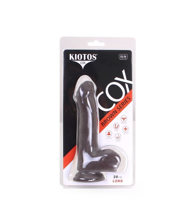 Kiotos COX Kiotos Cox Realistische Bruine Dildo 20 cm Met Stevige Zuignap En TPE