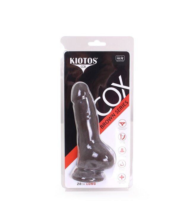 Kiotos COX Kiotos COX Realistische Bruine Dildo 20 cm Met Zuignap En Flexibel TPE
