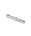 Kiotos Steel Dubbele Geribbelde Aluminiumlegering Dildo 19 cm Met Unieke Ballen