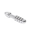 Kiotos Steel Dubbele Stalen Dildo Met Aluminiumlegering En 5 Ballen – 19 cm