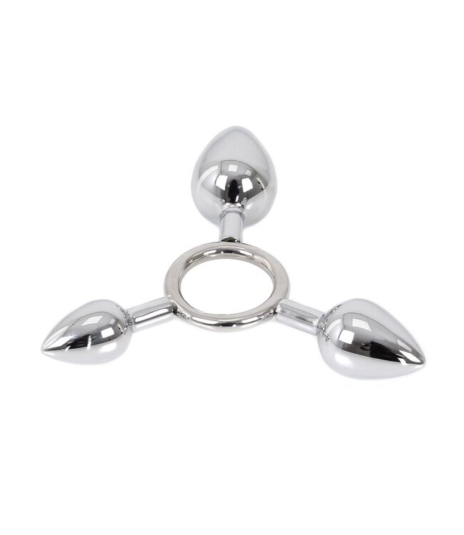 Kiotos Steel Triple O Anal Plugs Ring - 3 Sizes Aluminum Toy for Beginners