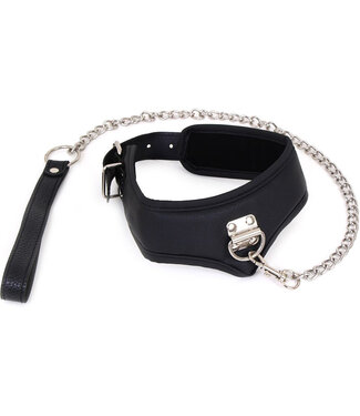 PU Lederen Verstelbare Halsband 39-49 cm Met 65 cm Riem Voor Wandelingen