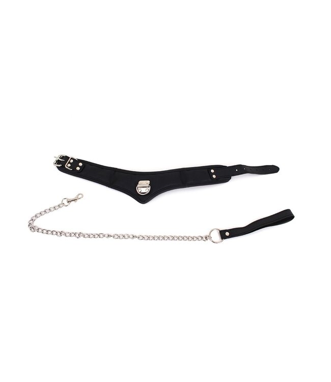 Elegantes PU-Lederhalsband mit verstellbarem Riemen (39-49 cm)