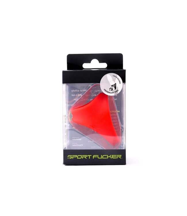 Sport Fucker Siliconen Freeballer Cockring 2-in-1 Rood Van Liquid Silicone – Comfort Fit