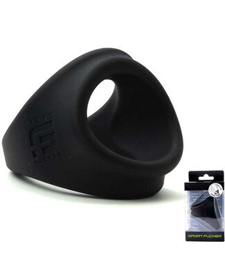 Sport Fucker Freeballer Siliconen 2-in-1 Cockring Zwart | Comfortabele Body-Safe Ring