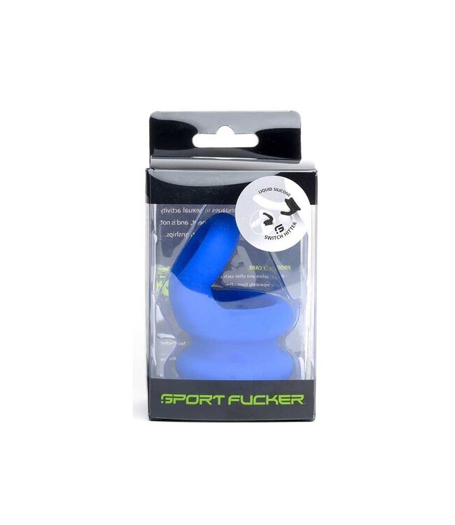 Sport Fucker Blue Liquid Silicone Switch Hitter – Comfortable Cock Ring & Ball Stretcher