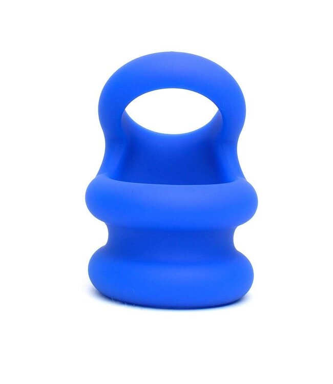 Sport Fucker Zelle Flexible Silikon Cockring & Ballstretcher – Komfort in Blau