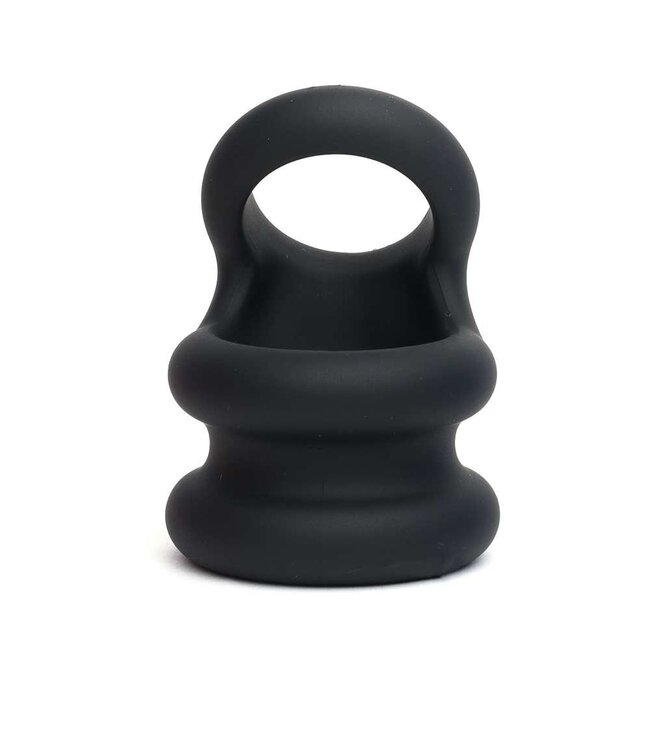 Sport Fucker Liquid Siliconen Cockring & Ballstretcher One Size Zwart