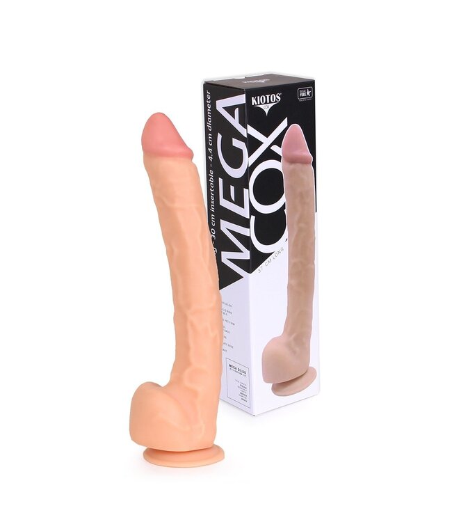 Kiotos COX Kiotos COX MEGA Dildo 37 cm | Realistisch, Saugnapf, Hautfarbe und Schwarz