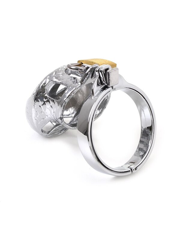 Kiotos Steel Robuster Keuschheitskäfig mit Cockring 45 mm für Dominanzspiele
