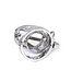 Kiotos Steel Robuster Keuschheitskäfig mit Cockring 45 mm für Dominanzspiele