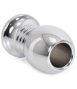 Kiotos Steel Hollow Ribbed Aluminium Anal Plug 7 cm for Enhanced Stimulation
