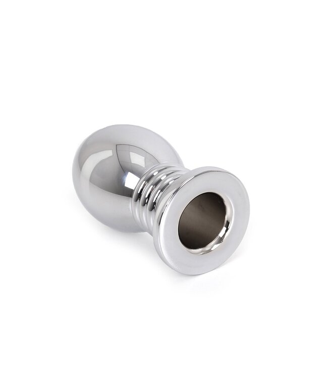 Kiotos Steel Hollow Ribbed Aluminium Anal Plug 7 cm for Enhanced Stimulation