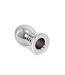 Kiotos Steel Hollow Ribbed Aluminium Anal Plug 7 cm for Enhanced Stimulation