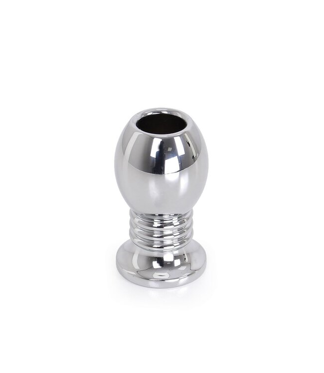 Kiotos Steel Hollow Ribbed Aluminium Anal Plug 7 cm for Enhanced Stimulation
