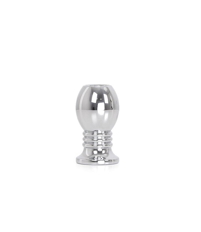 Kiotos Steel Erlebnisreicher Hohler Analplug aus Aluminium – 7 cm, gerippt für Intensität