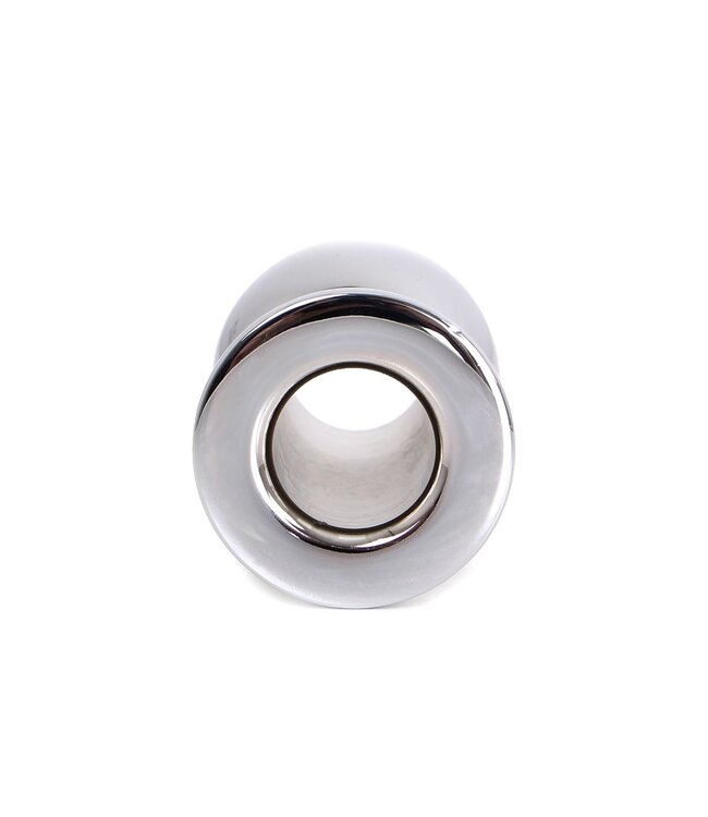 Kiotos Steel Hollow Ribbed Aluminium Anal Plug 7 cm for Enhanced Stimulation