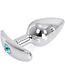 Kiotos Steel Elegant Aluminium Butt Plug with Gemstone - 7 cm, 5 Colors Available