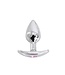 Kiotos Steel Eleganter Aluminium-Analplug mit funkelndem Edelstein 7 cm, 5 Farben