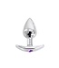 Kiotos Steel Elegant Aluminium Butt Plug with Gemstone - 7 cm, 5 Colors Available