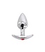 Kiotos Steel Eleganter Aluminium-Analplug mit funkelndem Edelstein 7 cm, 5 Farben