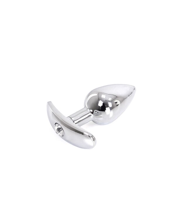 Kiotos Steel Elegant Aluminium Butt Plug with Gemstone - 7 cm, 5 Colors Available