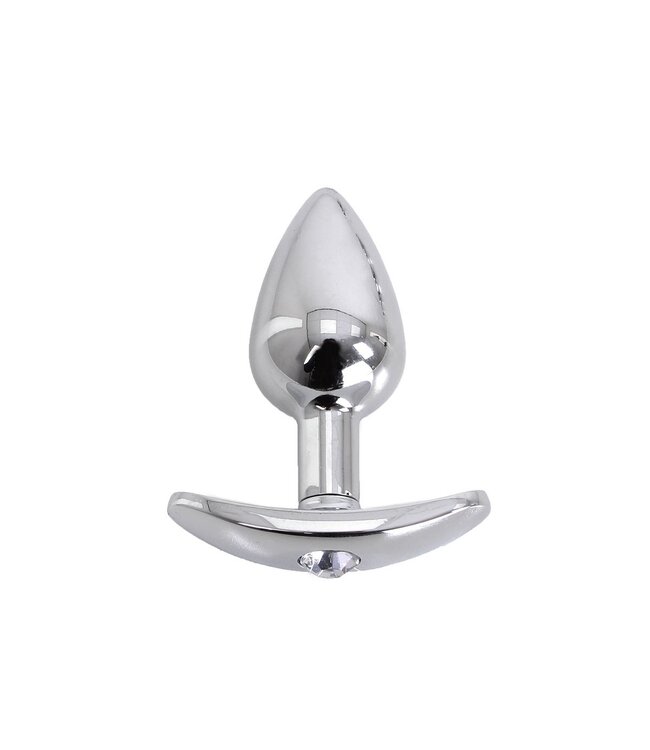 Kiotos Steel Elegant Aluminium Butt Plug with Gemstone - 7 cm, 5 Colors Available