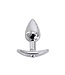Kiotos Steel Eleganter Aluminium-Analplug mit funkelndem Edelstein 7 cm, 5 Farben