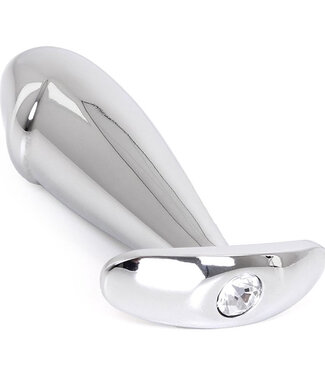 Kiotos Steel Elegant Steel Butt Plug with Gemstone - 10 cm High-Gloss Metal