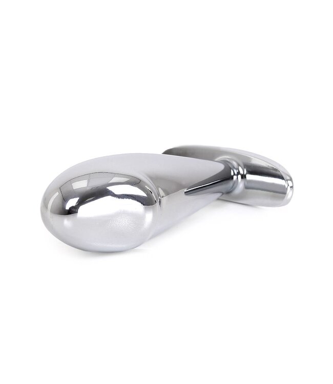 Kiotos Steel Aluminium Buttplug Met Juweel In Hoogglans RVS 10 cm Diameter 3 cm