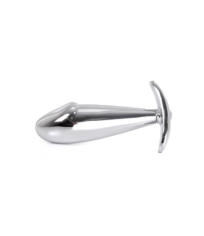 Kiotos Steel Elegant Steel Butt Plug with Gemstone - 10 cm High-Gloss Metal