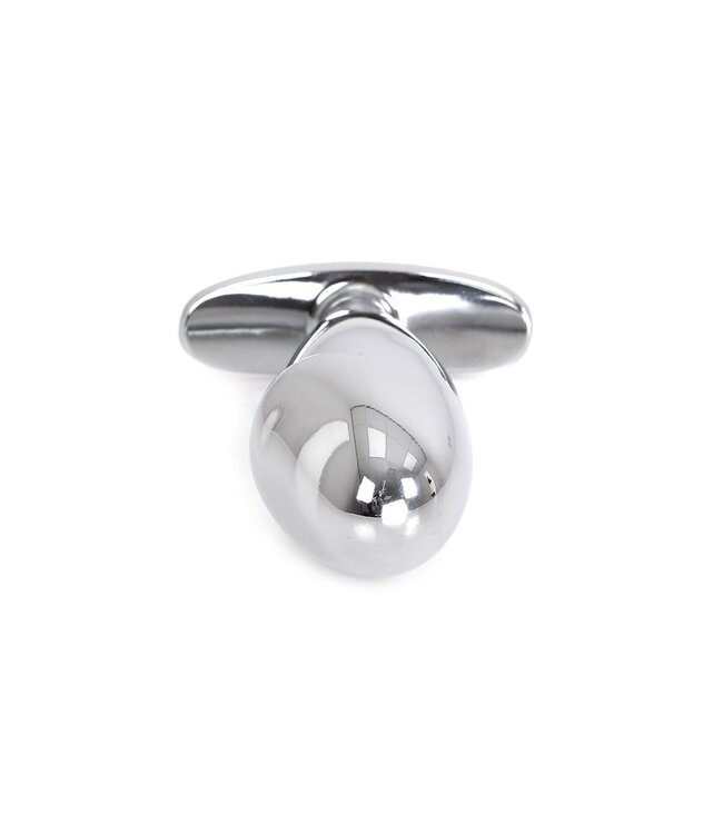 Kiotos Steel Aluminium Buttplug Met Juweel In Hoogglans RVS 10 cm Diameter 3 cm