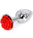 Kiotos Steel Elegant Red Rose Aluminium Butt Plug - 7 cm High Quality Design