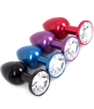 Kiotos Steel Aluminium Buttplug 7 cm Met Edelsteen Basis Van Kiotos Steel