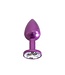 Kiotos Steel Luxuriöser Aluminium-Analplug 7 cm mit funkelndem Edelstein in 4 Farben