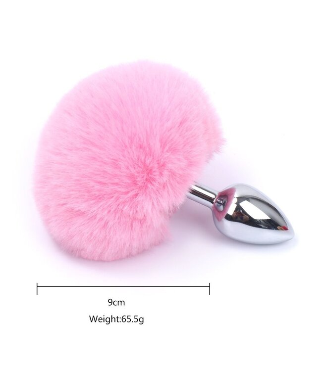 Soft Rabbit Tail Butt Plug - 14 cm Kinky Party Accessory