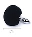 Zachte Buttplug Met 14 cm Metalen Body En Konijnenstaart Accessoire
