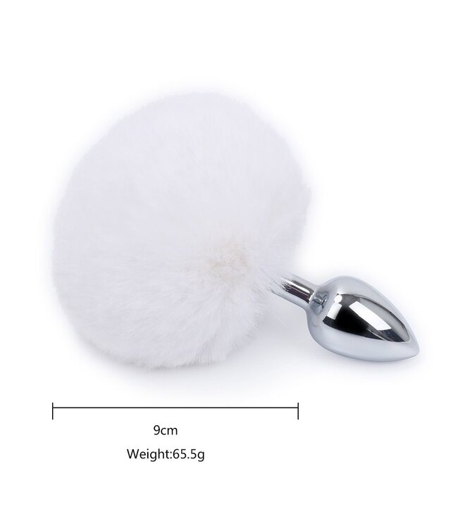 Soft Rabbit Tail Butt Plug - 14 cm Kinky Party Accessory