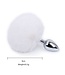 Zachte Buttplug Met 14 cm Metalen Body En Konijnenstaart Accessoire