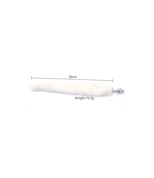 Aluminium Buttplug Met 45 cm Vossenstaart Voor Beginners & Rollenspel