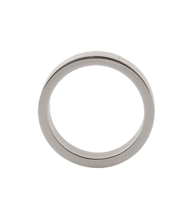 Kiotos Steel Roestvrijstalen Ribbed Cockring Met Dubbele Ribbels Voor Extra Grip