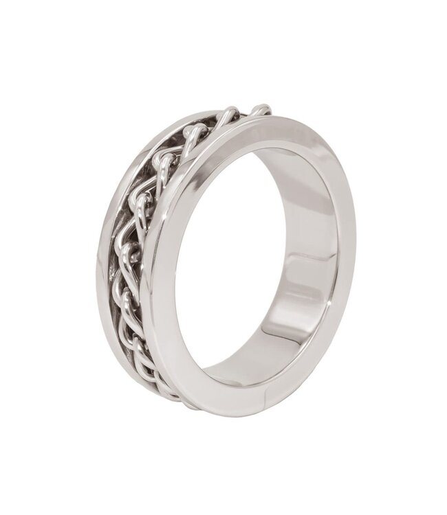 Kiotos Steel Stalen Cockring Met Inleg Kettingschakel Voor Duurzame Erectie 40-55 mm