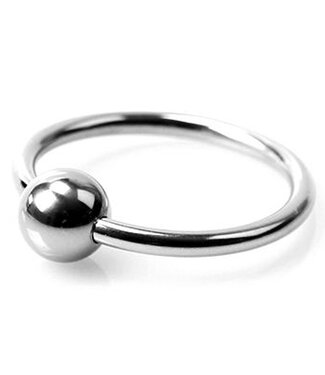 Kiotos Steel RVS Eikelring Met Drukballetje | Glanzende Stalen Ring 25-32 mm