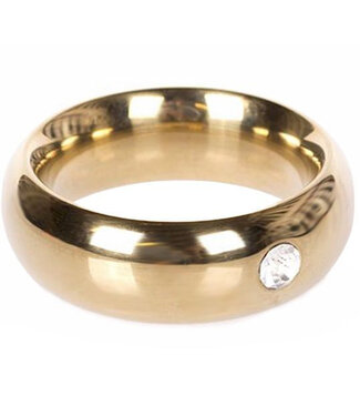 Kiotos Steel Kiotos Steel Gouden Donut Cockring Met Helder Juweel 40-50 mm