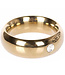 Kiotos Steel Eleganter Gold Donut-Cockring mit Stein | Beliebt & stilvoll